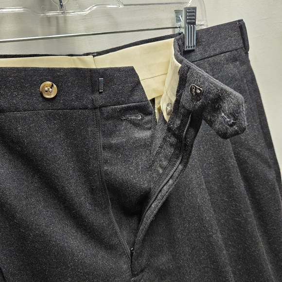 John Alexander charcoal grey 100% wool dress pants ~ mens 34x30 - Picture 7 of 11